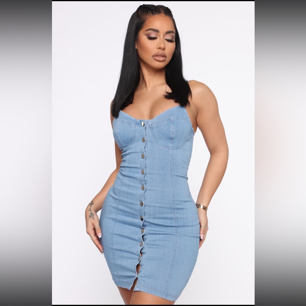 Days of Denim Mini Dress - Medium Wash